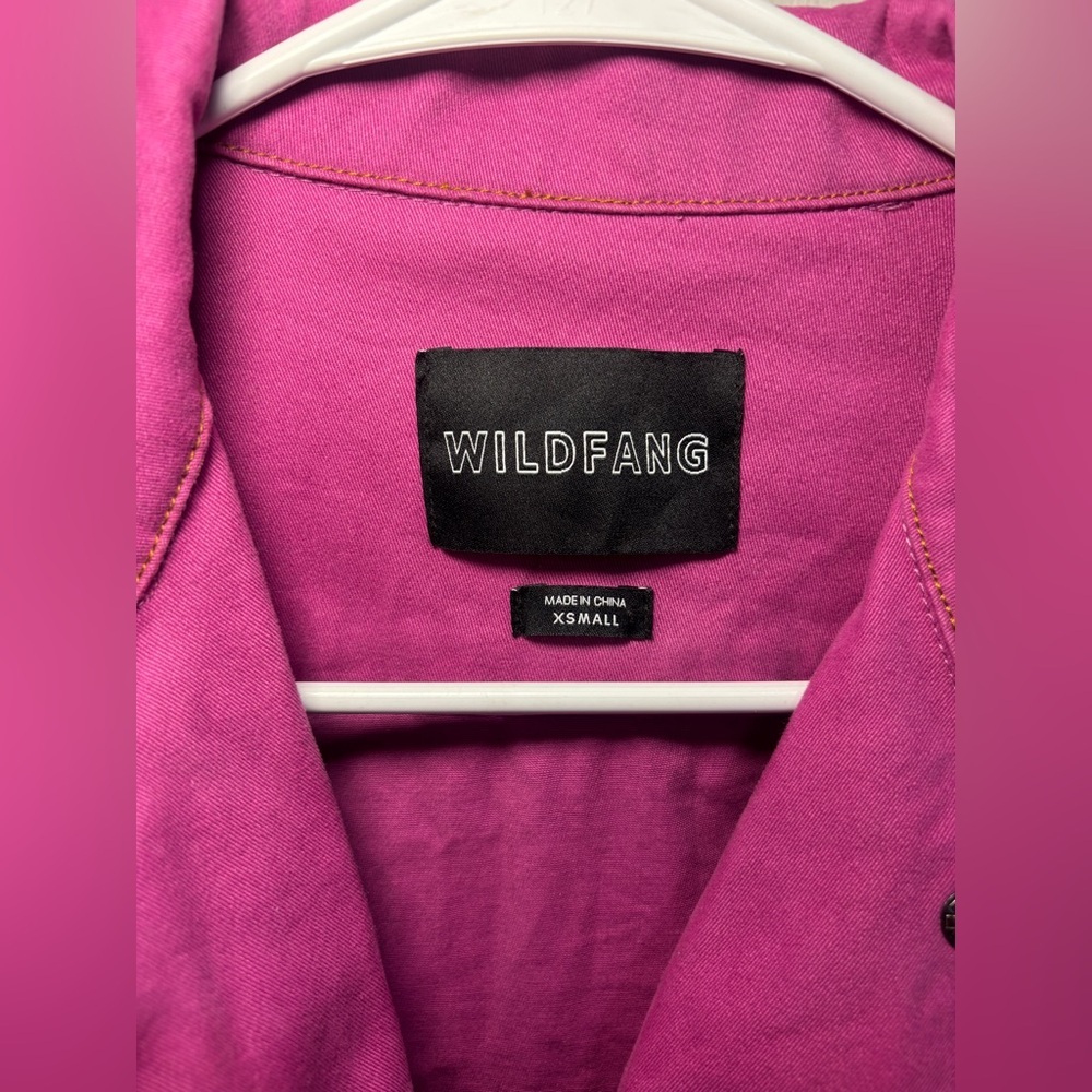Wildfang THE ESSENTIAL LONG SLEEVE COVERALL Bright Pink Purple size XS workwear - Picture 11 of 12